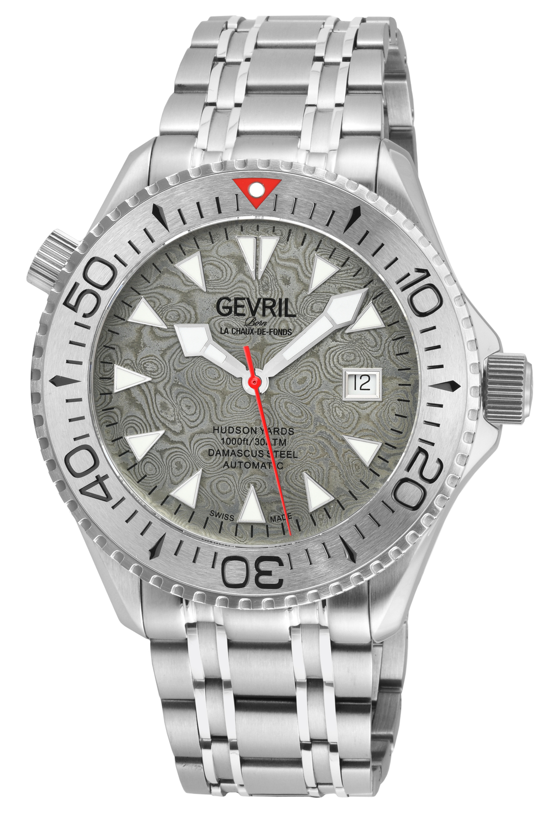 Gevril Men’s 48852B Hudson Yards Diver Damascus Dial Automatic Swiss Watch