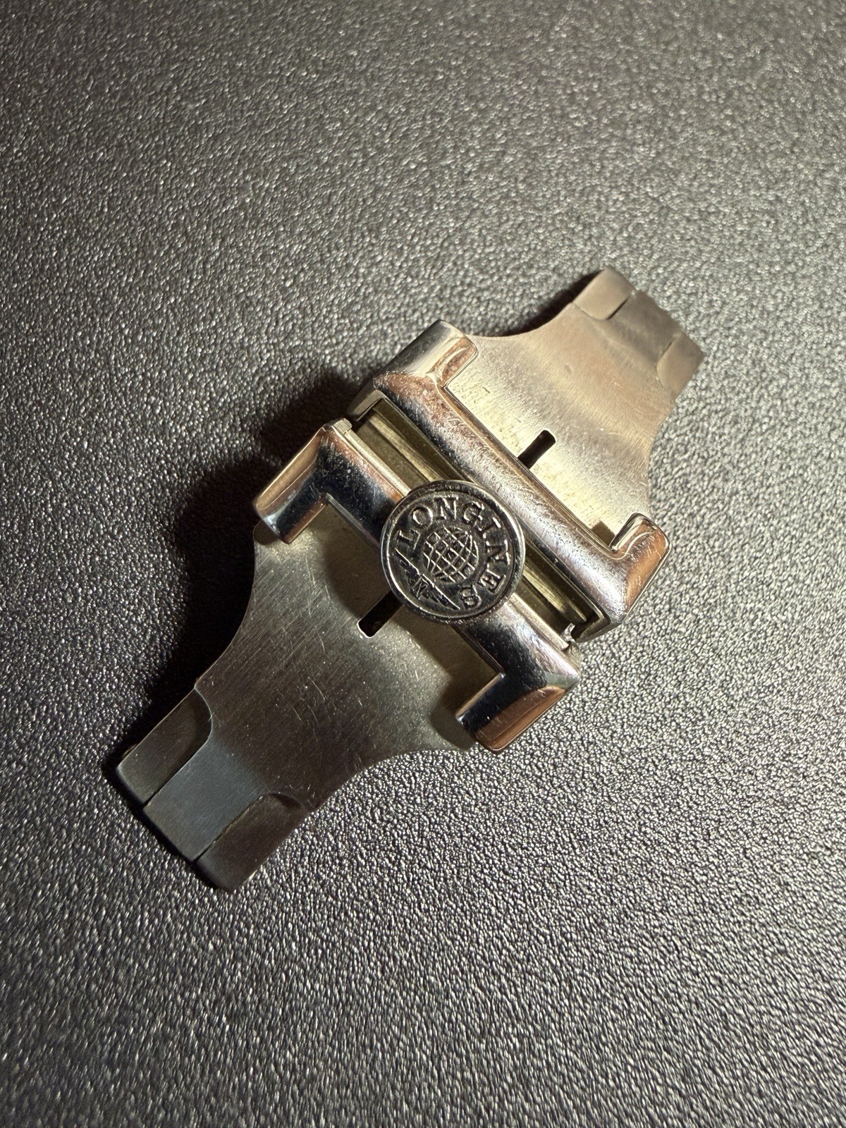 Original Longines Stainless Steel Deployant Clasp 11mm Signed Folding Buckle