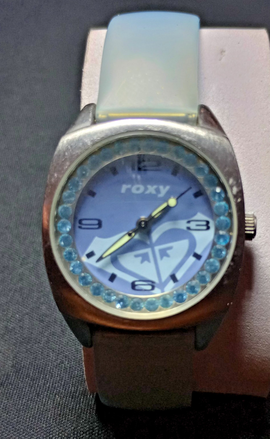 Girls Baby Blue Roxy Silicone Band Watch With New Battery , Roxy W024BS Watch