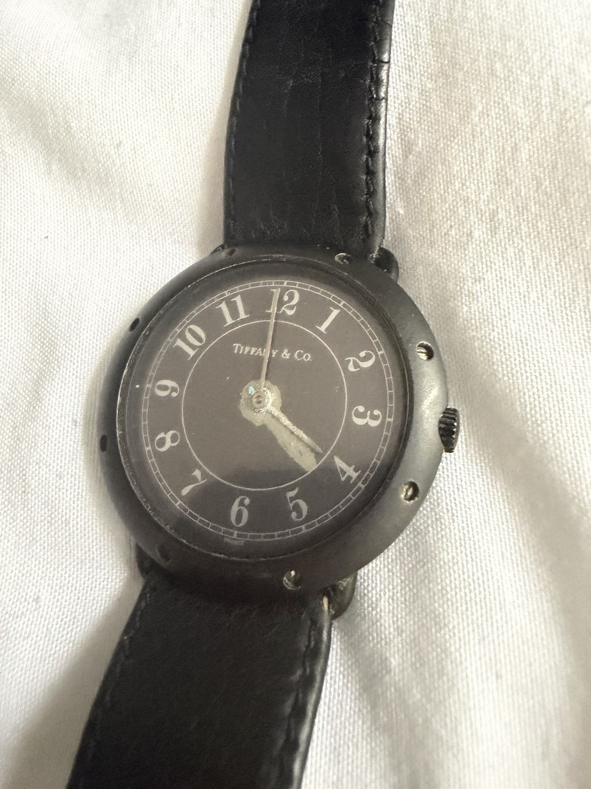 Authentic Vintage Tiffany & Co. Black PVD Matte Stainless Steel Watch ‘90s As-Is