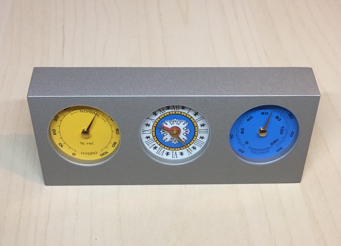 Watch/Alarm Clock/Hygrometer/Thermometer-Pippo Perez Design-Capri Time-90s-