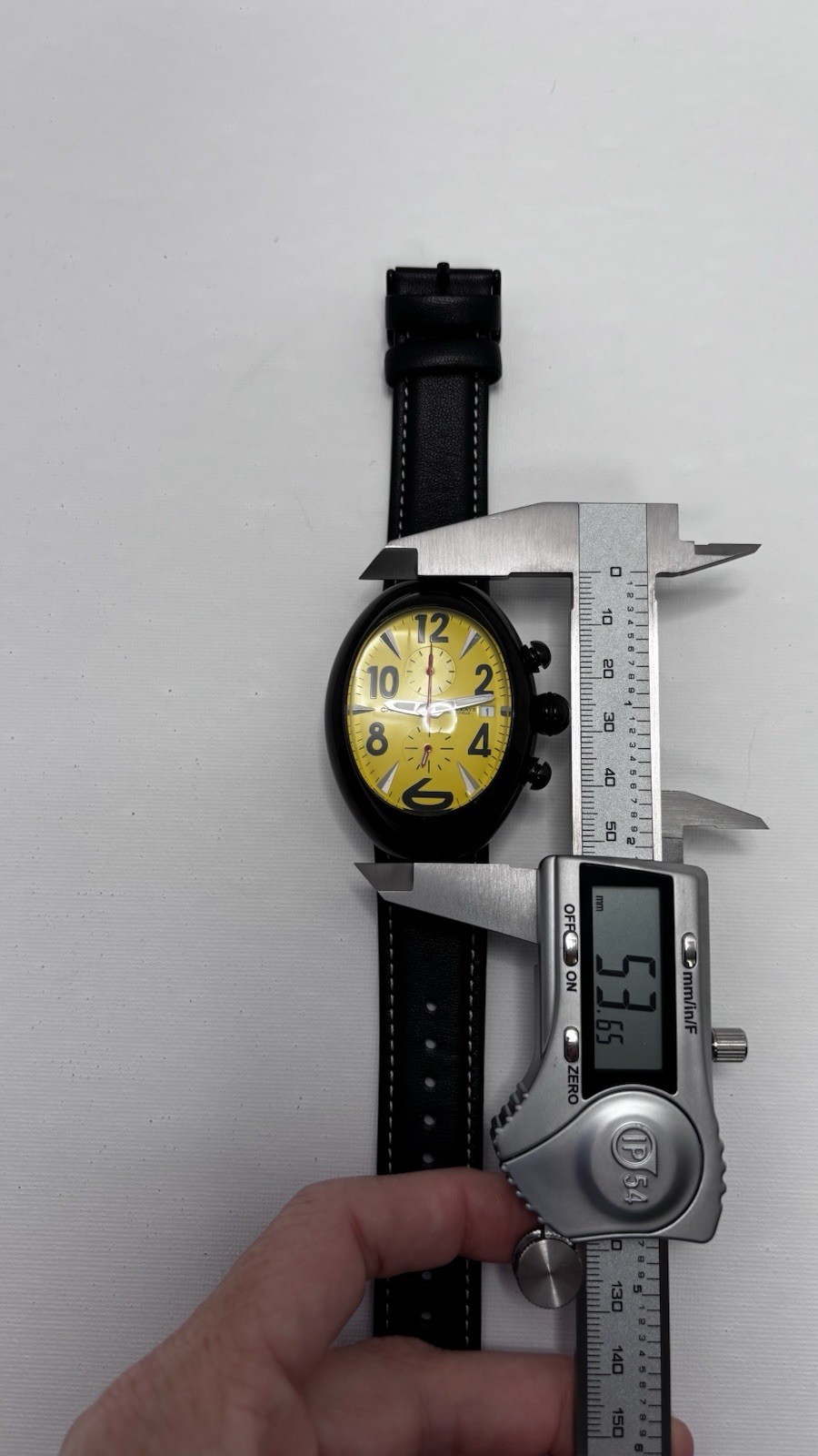 Adee Kaye Beverly Hills Sport Collection Chronograph Yellow Dial 46mm