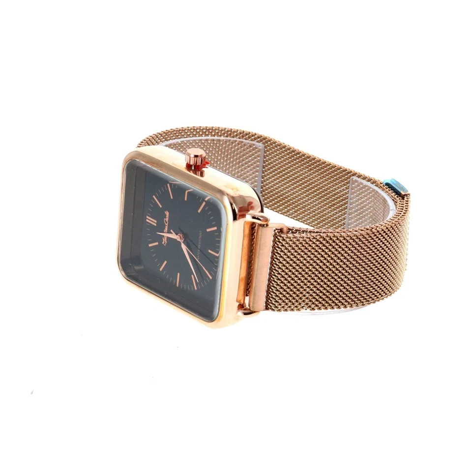 Montres Carlo Unisex Adults Stainless Steel Mesh Band Watch with Magnetic Strap