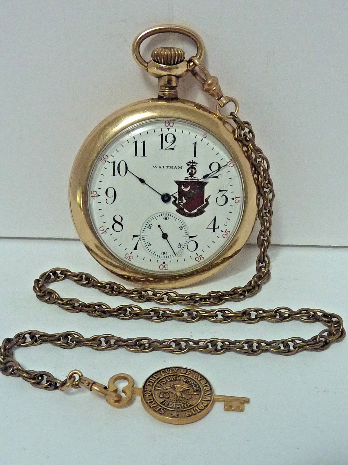 Scarce 1907 KAPPA SIGMA FRATERNITY American Waltham 12sz Pocket Watch – Running