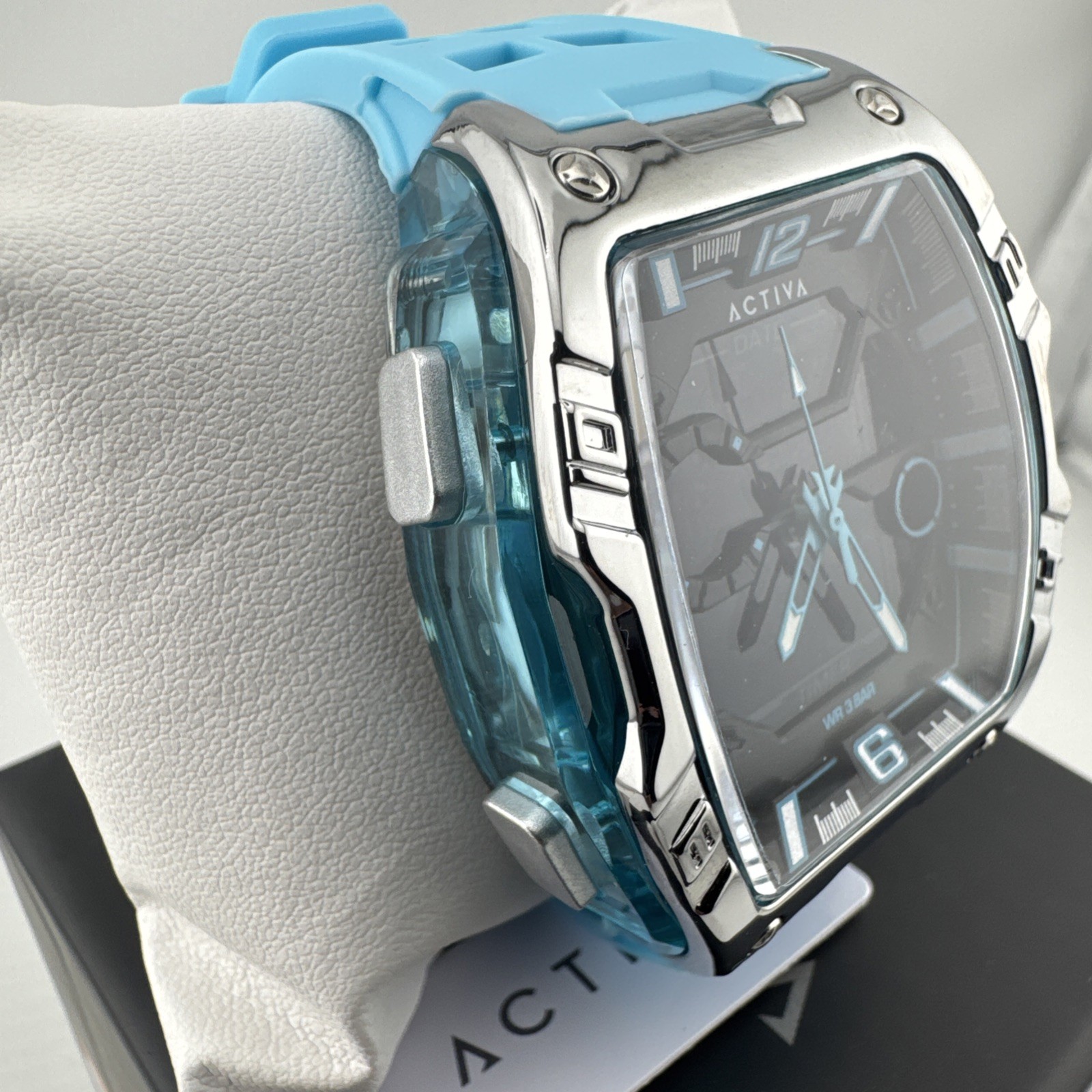 Activa X Invicta Digital Men’s Watch – 50mm, Light Blue ACW8131-002 New