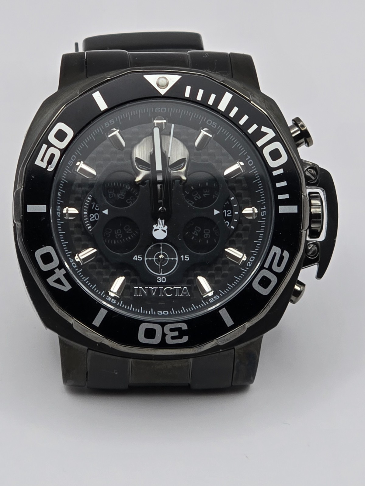 Invicta Marvel Punisher Men’s Black Steel Watch Limited Edition (#80 0f 4,000)