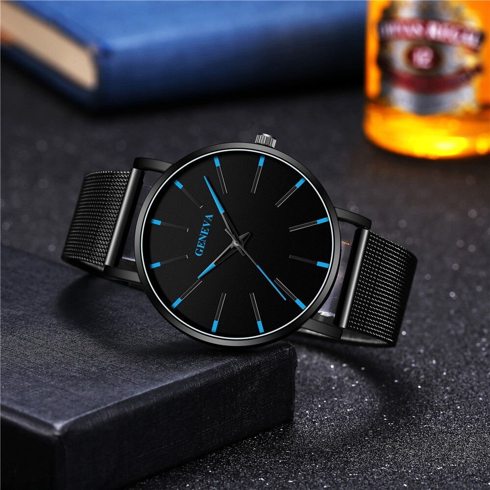 Waterproof Men’s Watch Stainless Steel Quartz Luminous Classic Watches Business