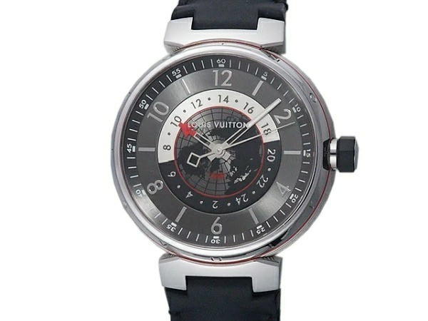 Louis Vuitton Tambour Graphite GMT Ref.Q1D30 Gray Dial 41mm Automatic 100M Men’s