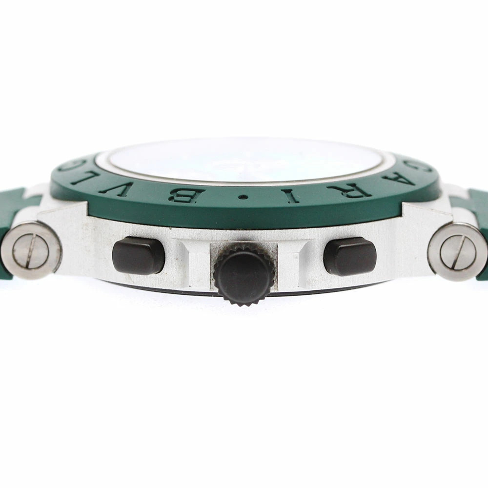 Bvlgari Aluminum Emerald BB40ATCH Automatic 40mm Box Papers Green Chronograph