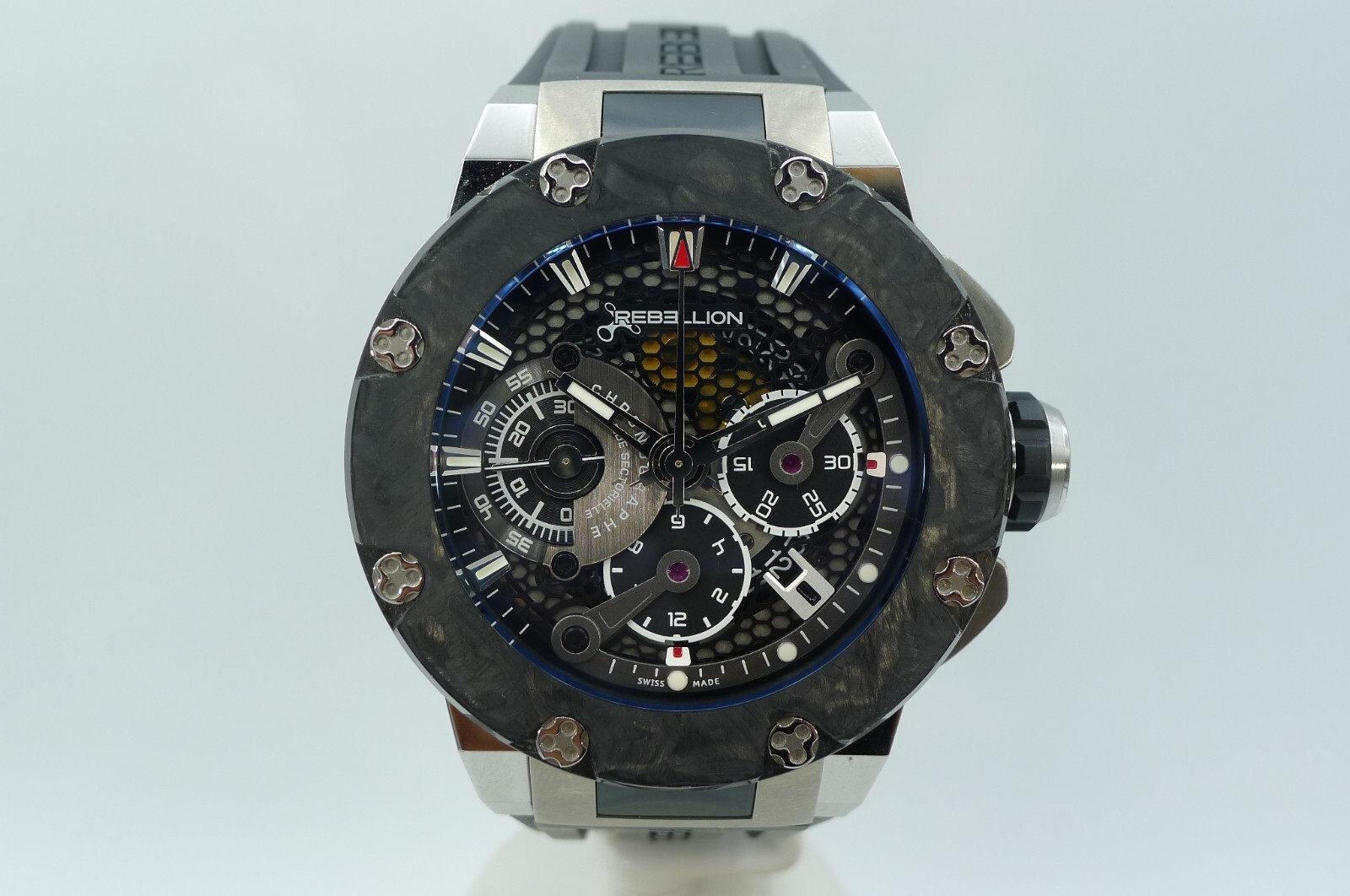 REBELLION PREDATOR CHRONOGRAPH TITANIUM 48MM LIMITED 100M SWISS AUTOMATIC RARE