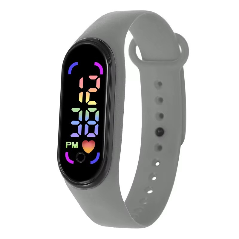 LED Wrist Watch Digital Sport Silicone Strap Kids Teen Girls Boys Children Gift
