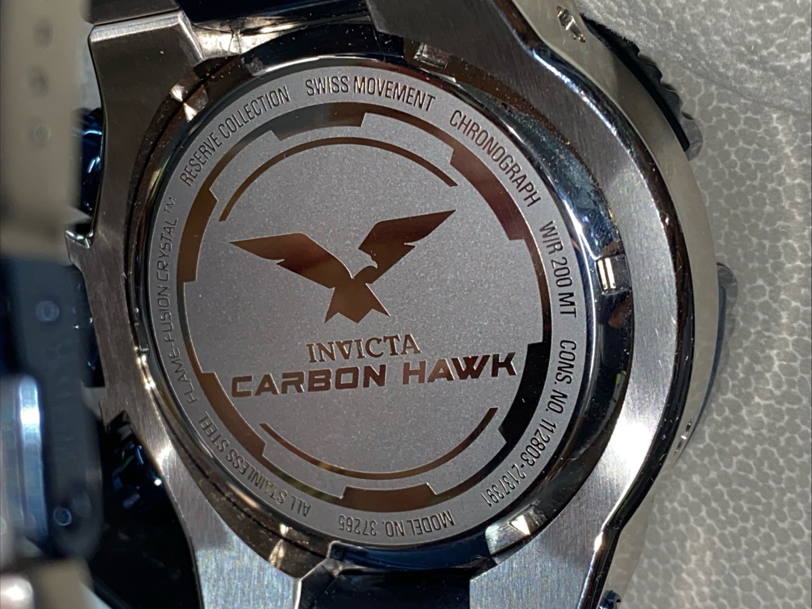 Invicta Reserve Carbon Hawk Chronograph Watch 37265 54mm
