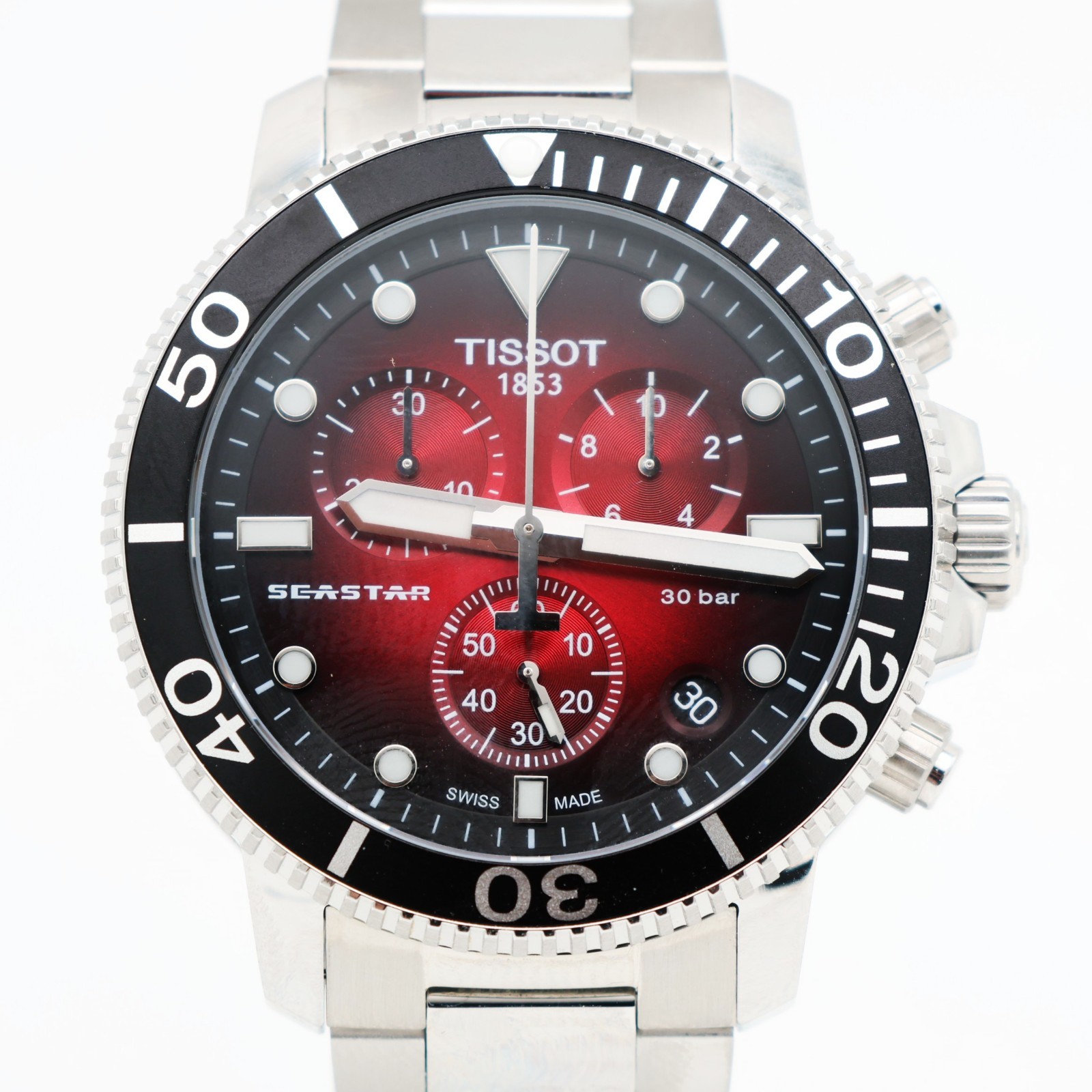 Tissot Seastar 1000 Chronograph Red Quartz Watch T1204171142100 🔴⚫