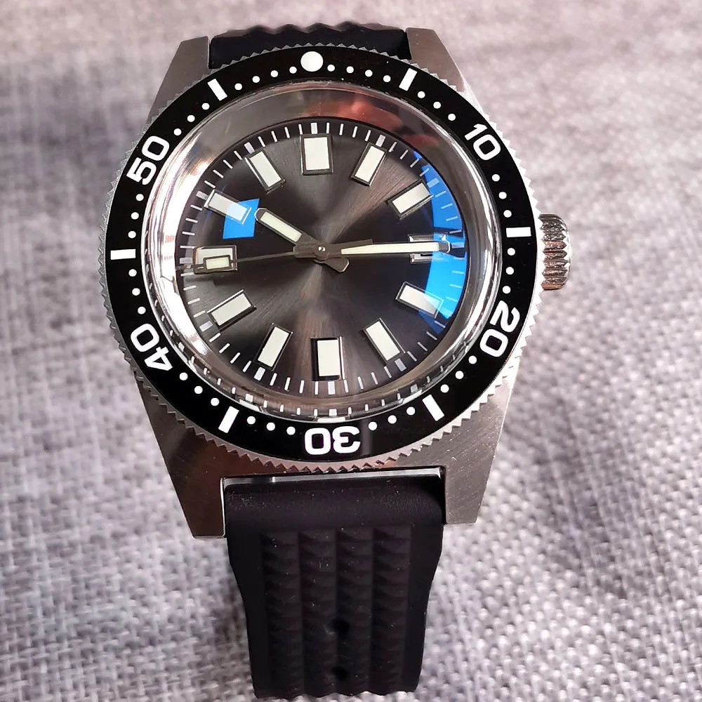 Tandorio 41mm 62MAS 30ATM Black Automatic Men Watches For Japan NH35/Miyota 8215