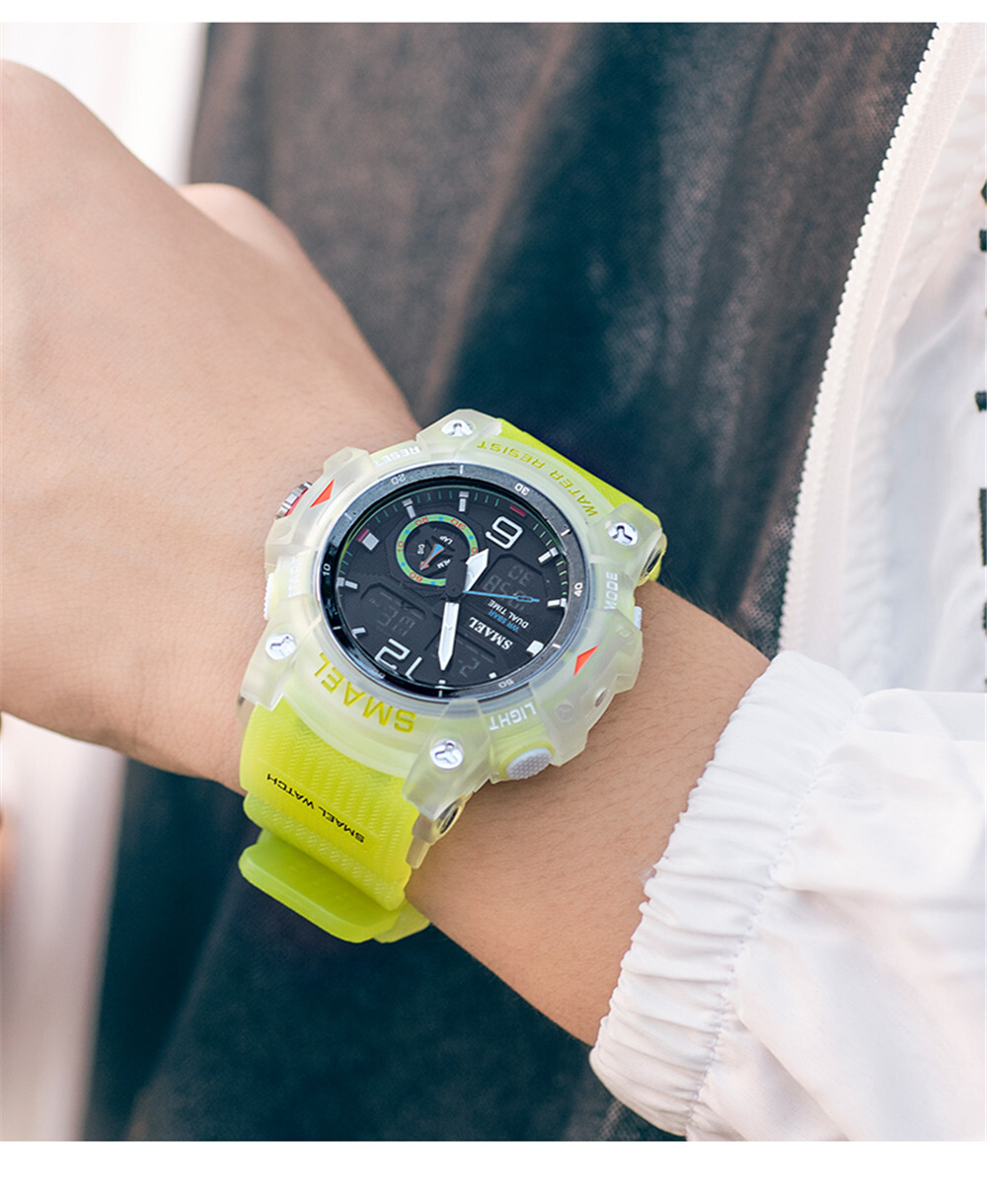 SMAEL Men Sport Watch for Students Outdoor Stopwatch LED Digital Quartz Watches