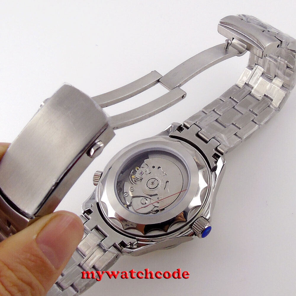 Bliger 41mm Black Blue Green Dial Sapphire Glass PT5000 NH35 Automatic Men Watch