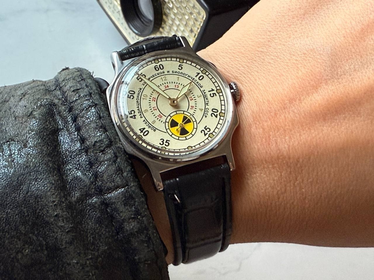 Soviet Mechanical Wrist Watch Pobeda Chernobyl Atomic Radiation USSR original