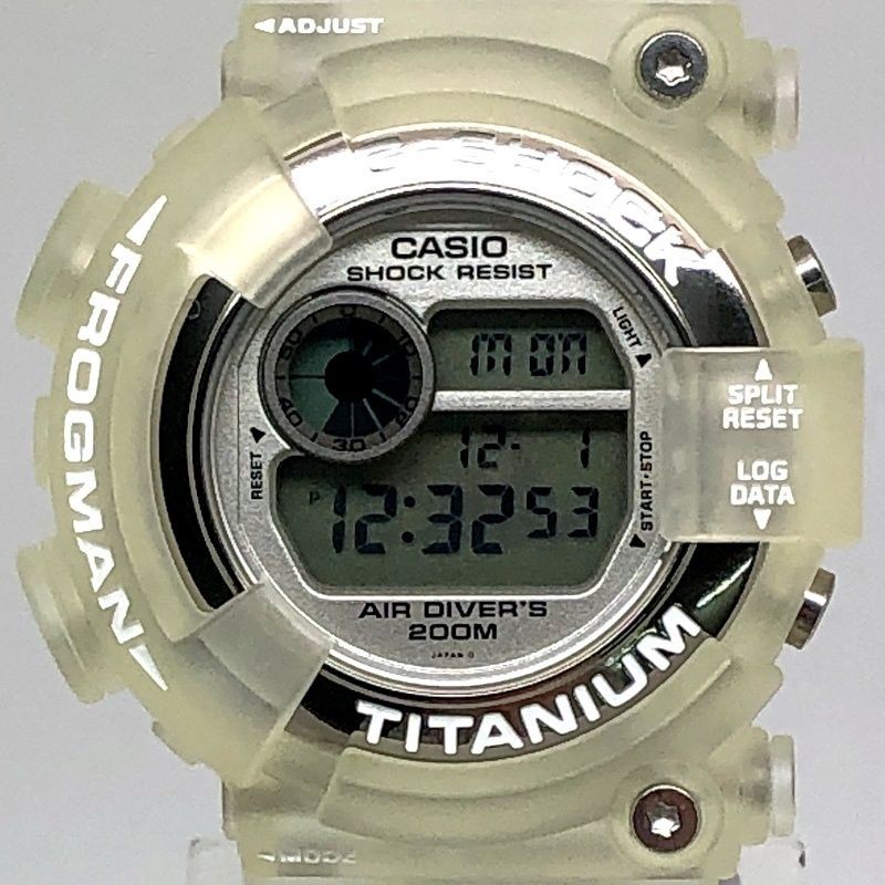 G SHOCK DW 8201WC 7T FROGMAN WCCS Frogman Skeleton Titanium Case White Logo Mant