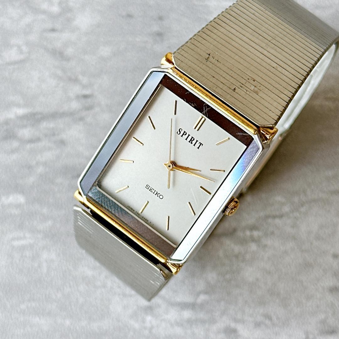 SEIKO Spirit Men’s Square Two-Tone Wristwatch