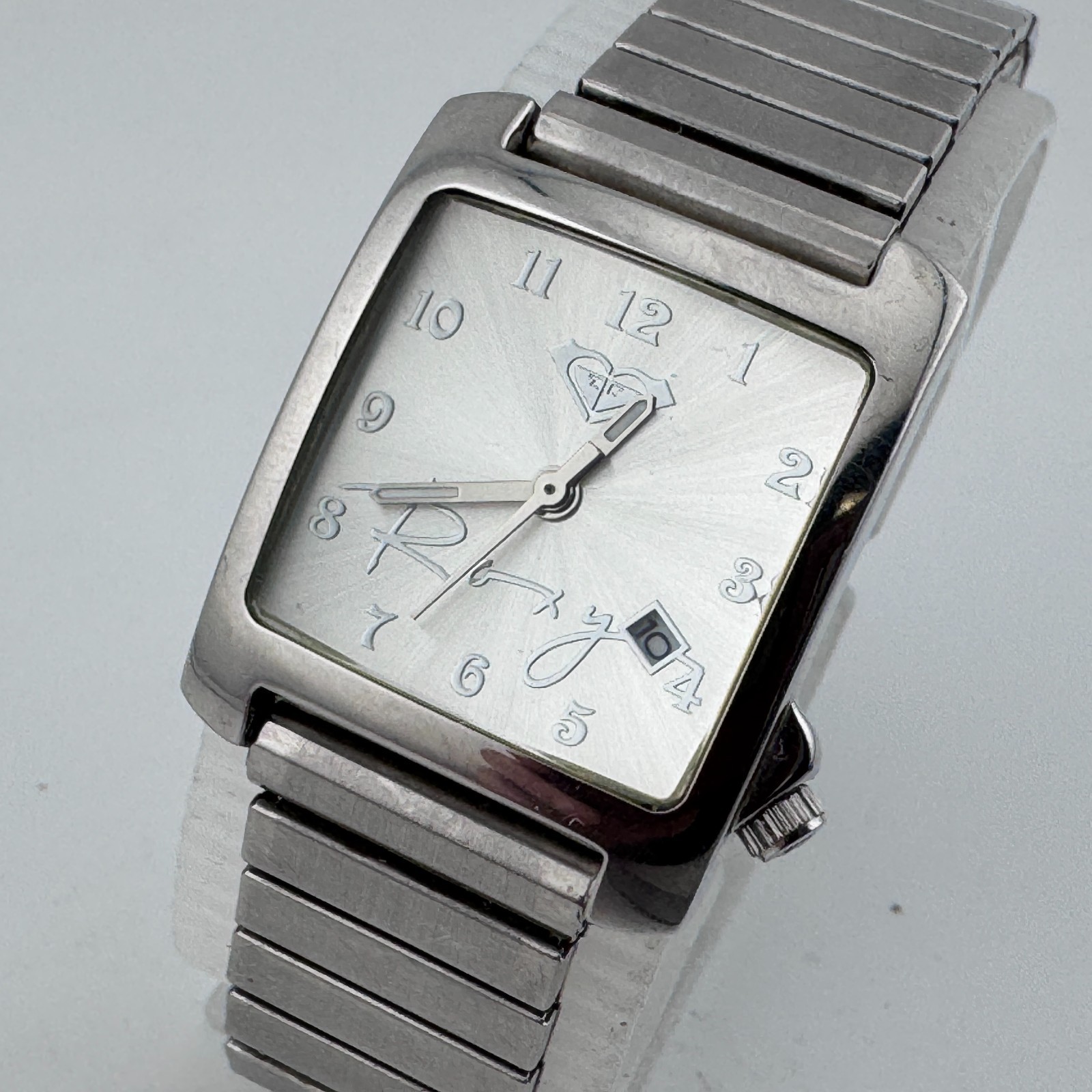 Roxy Quartz Watch Chameleon Pack 2 Women 50m Silver Steel Square Date New Batter