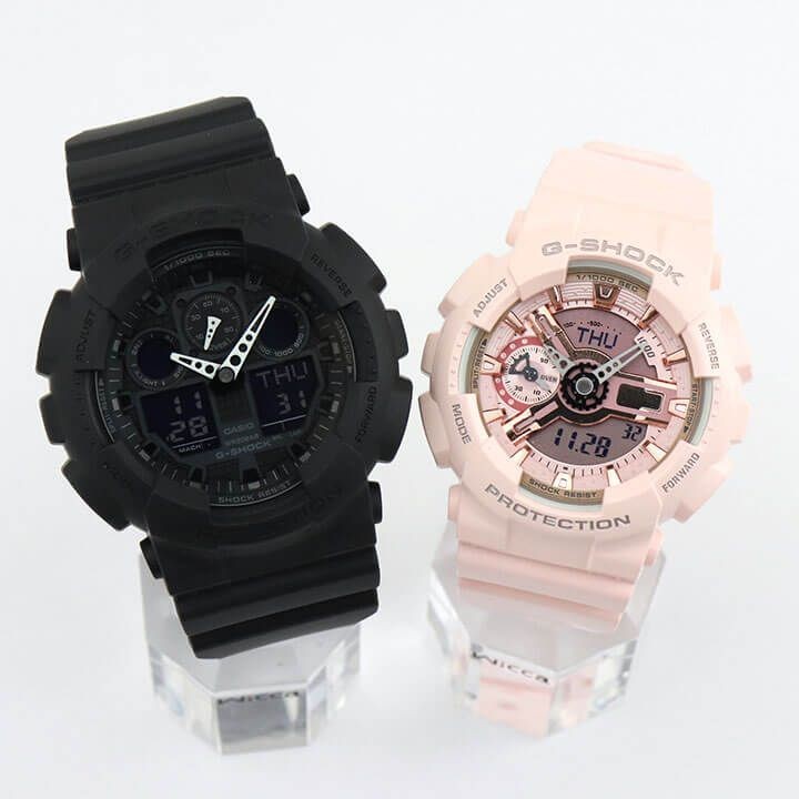 Pair Watch G SHOCK GA 100 1A1 GMA S110MP 4A1 Men s Women s Wristwatch Waterproof