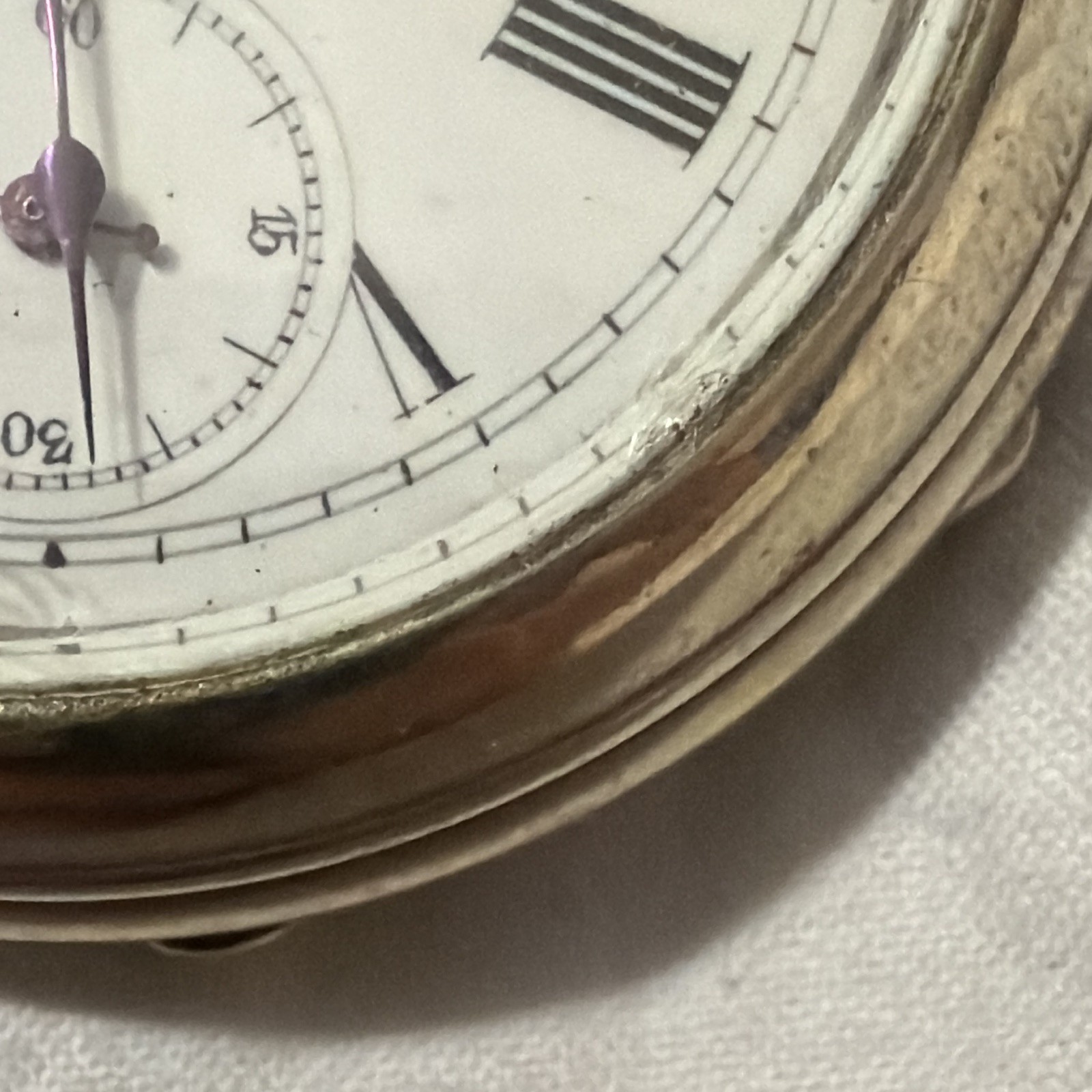 Roskopf Silver Open Face Pocket Watch White Roman Dial Manual Cylinder 1870s