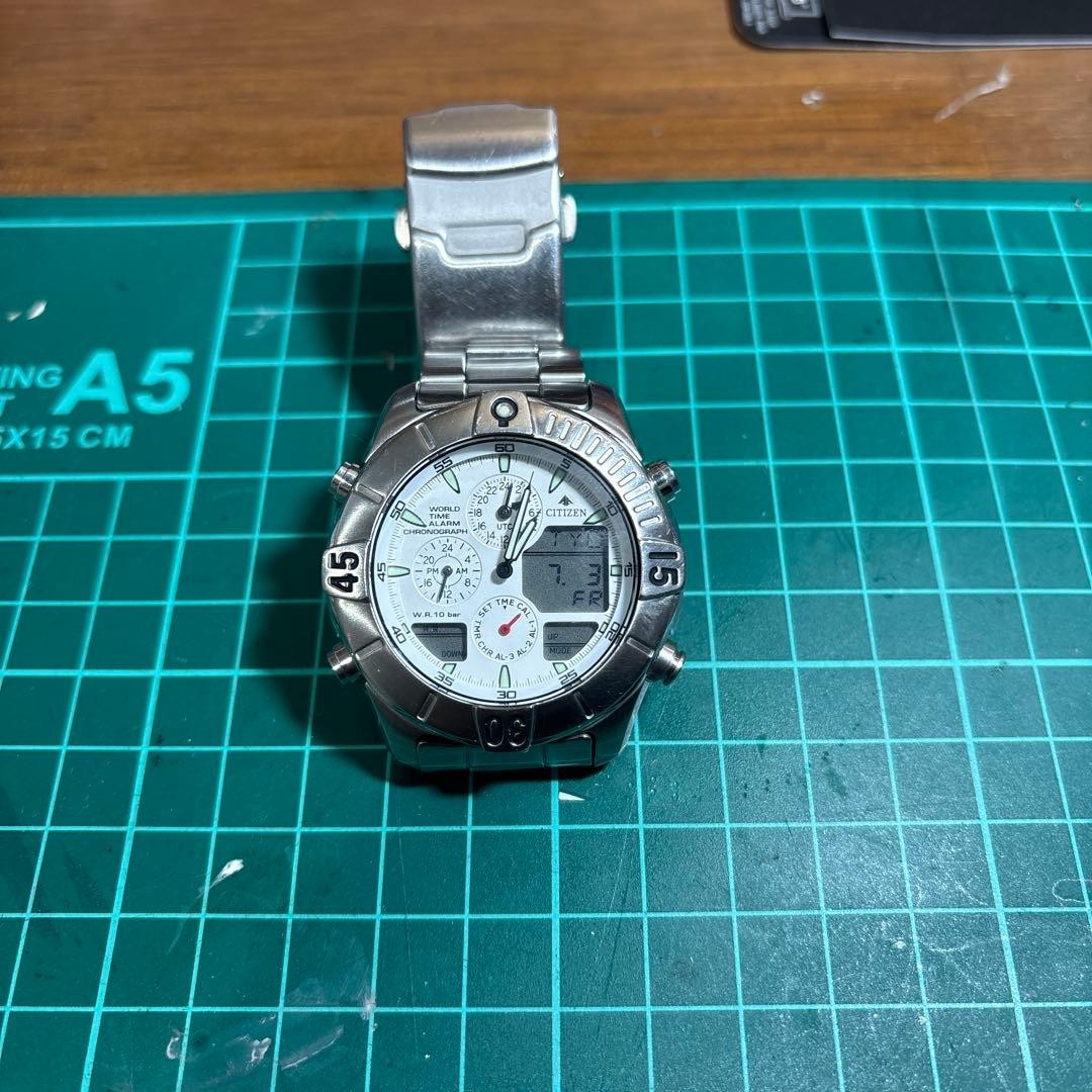 Rare Working condition Citizen Promaster Navihawk C300 white dial