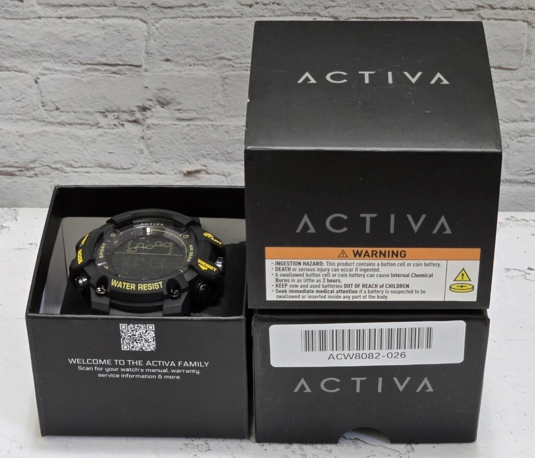 Activa X Invicta Digital Summit Unisex Watch 50mm Black ACW8082-026 Brand New