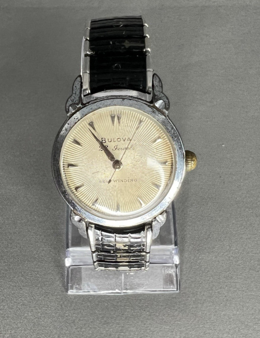 Vintage 1950s Bulova 23J Self-Winding Starburst Dial Men’s Watch Works