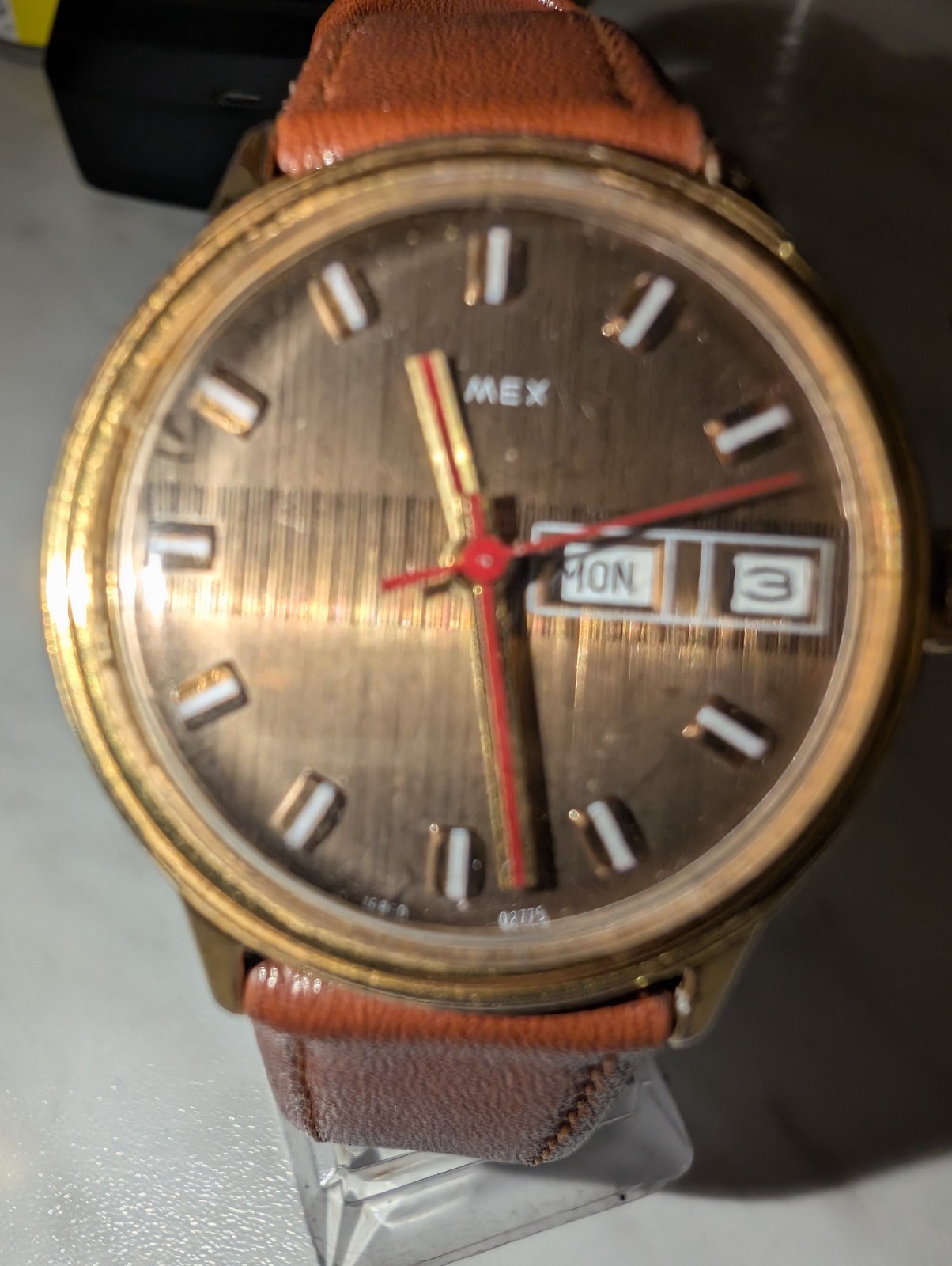 Timex Mercury Mens Watch Day/Date Chocolate Dial 1975
