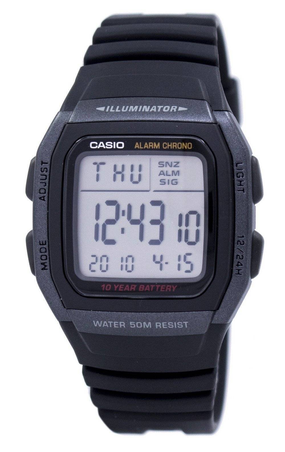 Casio Youth Digital Illuminator W-96H-1BVDF W96H-1BVDF Men’s Watch