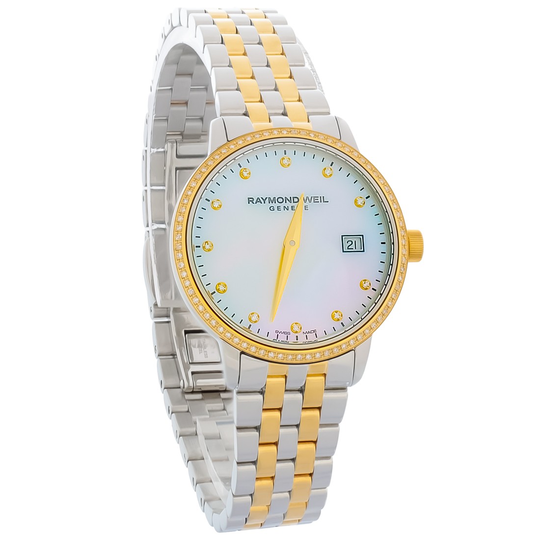Raymond Weil Toccata 2-Tone Stainless MOP Quartz Women’s Watch 5988-SPS-97081