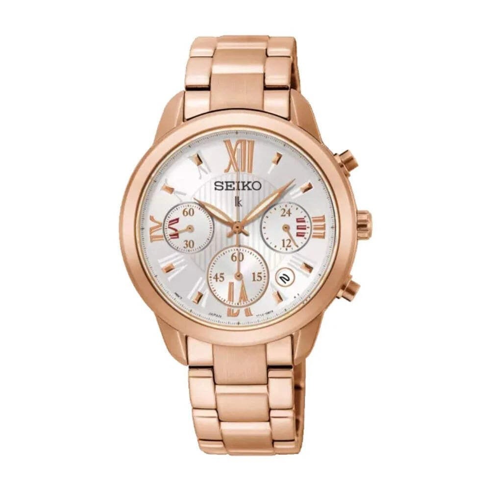 SEIKO LUKIA SRWZ88P1 QUARTZ WHITE DIAL GOLD WOMEN’S WATCH