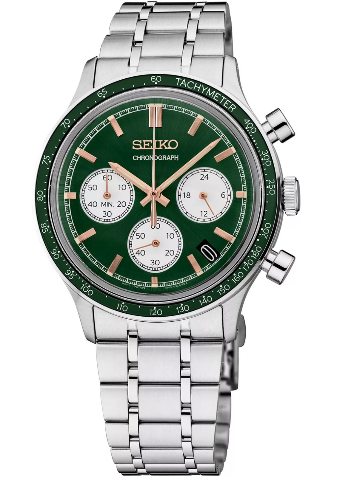 Seiko Essentials Chronograph with Green Dial SSB481