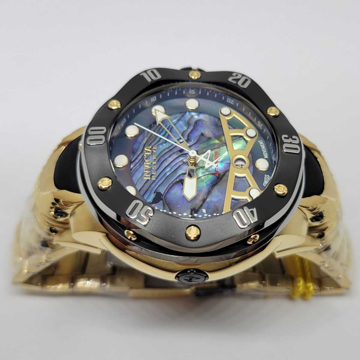 [B1Y] Invicta 36390 54mm Reserve Kraken Gold Abalone Swiss Automatic [p8s]