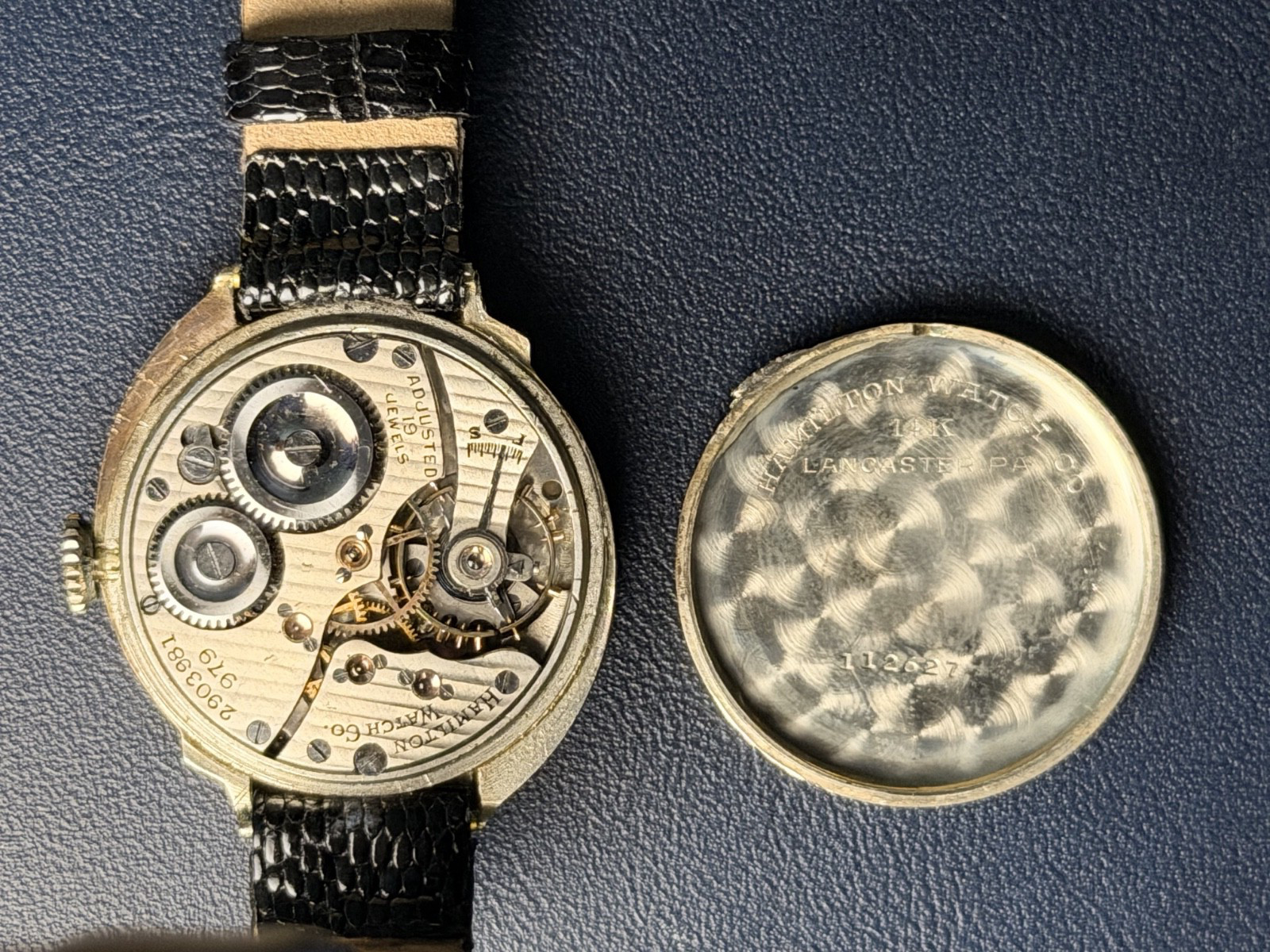 1930 Hamilton Spur 14k White Gold Wristwatch – WORKING Box and Paper