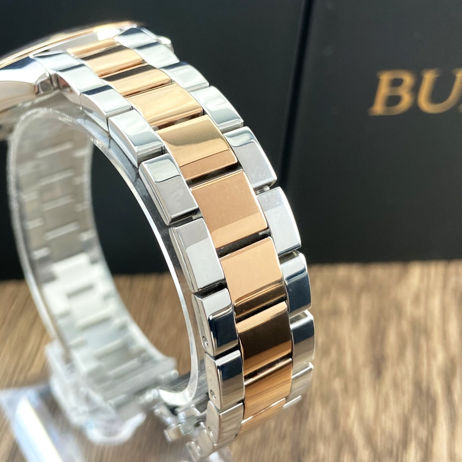 Bulova Surveyor 98P207 Mother of Pearl White Dial Rose Gold Women’s Watch