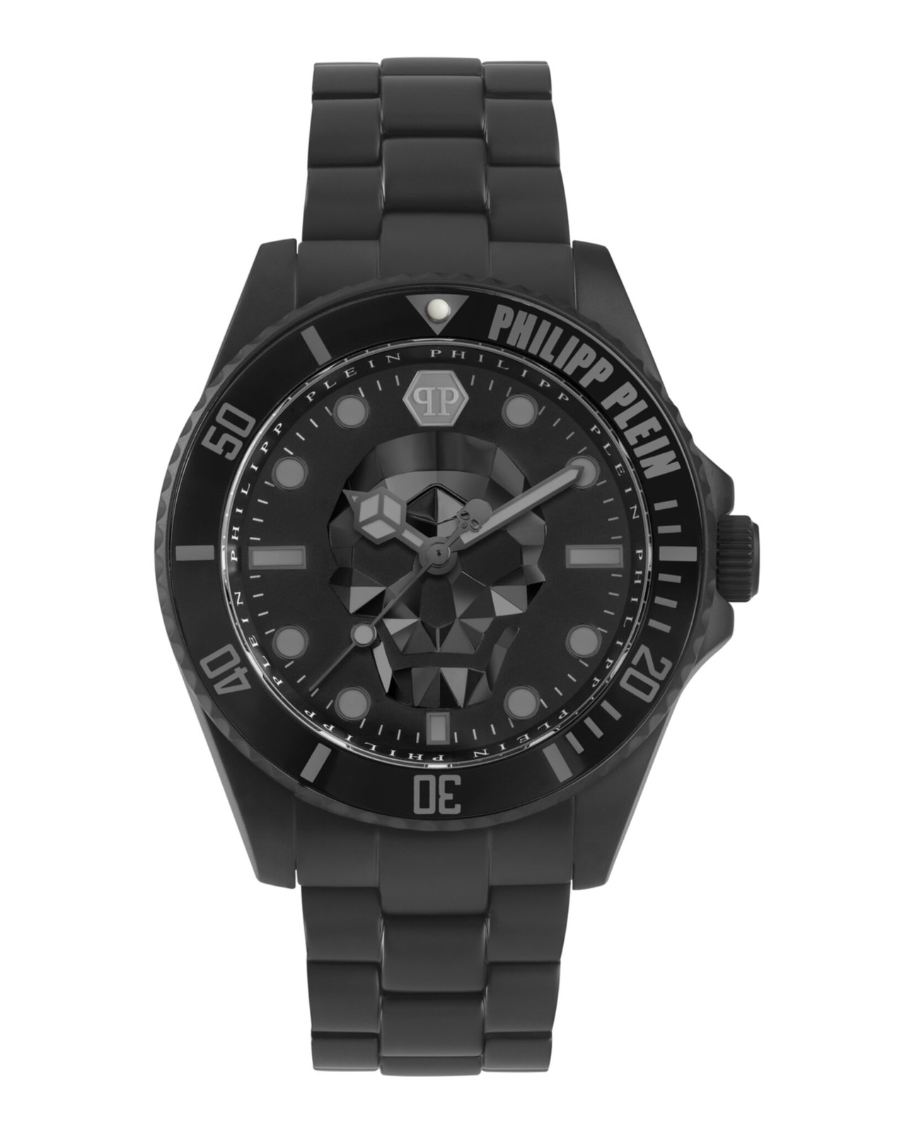 Philipp Plein Mens IP Black 44mm Bracelet Fashion Watch