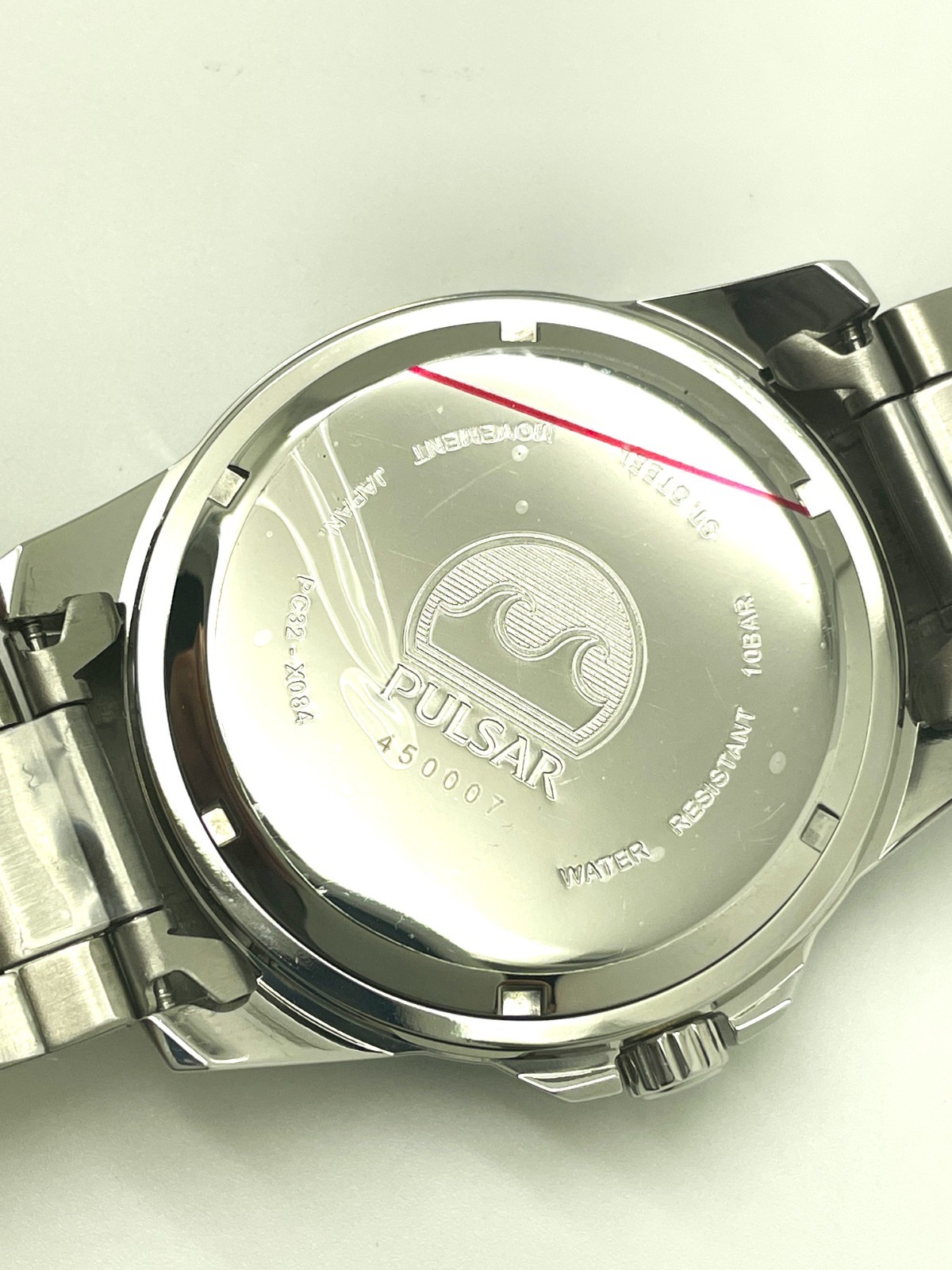 PULSAR by Seiko MEN’S PC32-X084 NOT-WORKING W/O MOVEMENT 100M WATCH PH9055X