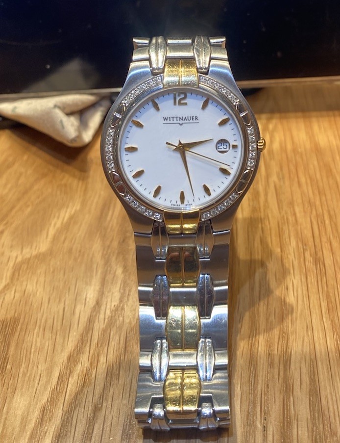 Wittauer Swiss Quartz – Vintage Two- Tone With Diamond Details – Service & Ready