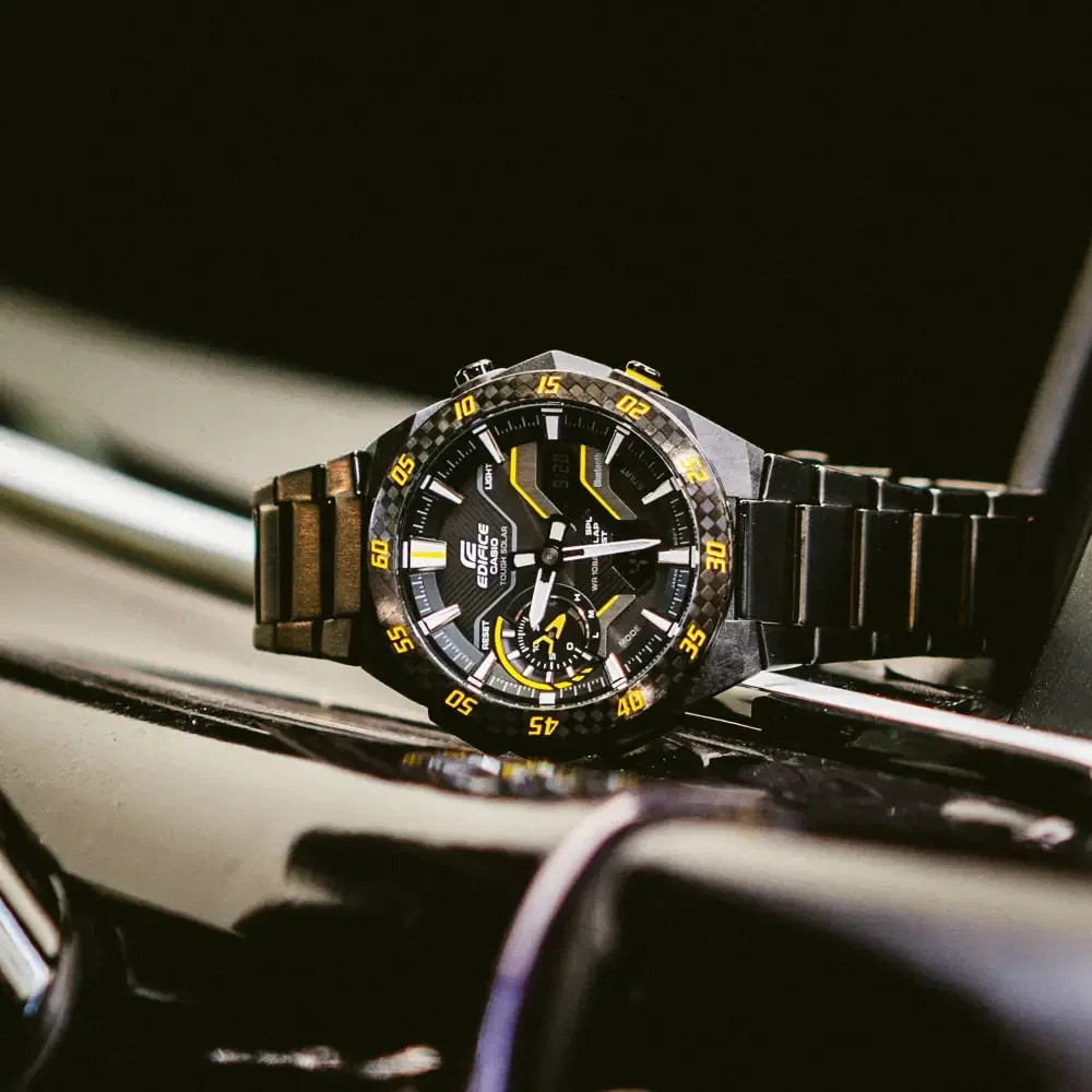 Casio Edifice Windflow ECB- 2200RC-1A9 Black Dial  48mm New Full Set Men’s Watch