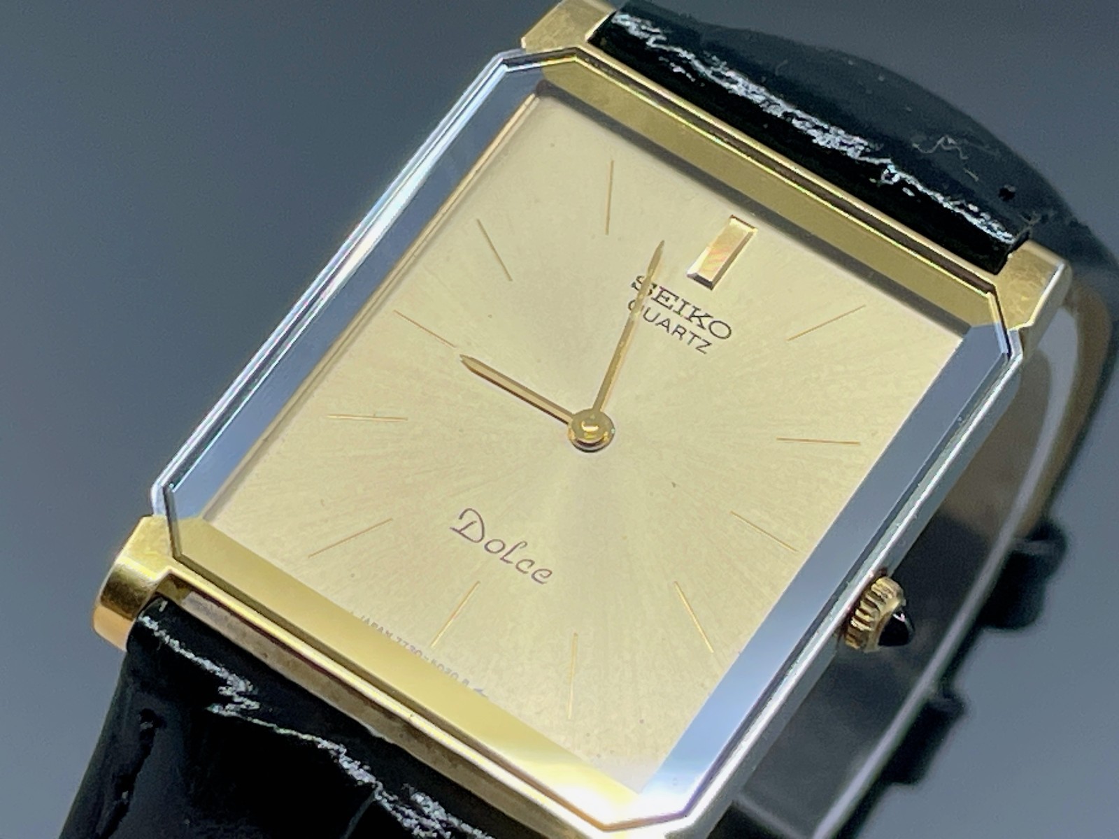 Seiko Dolce 7730-5020 US Stock Two-Tone Vintage 1987 Gold Quartz Mens Watch