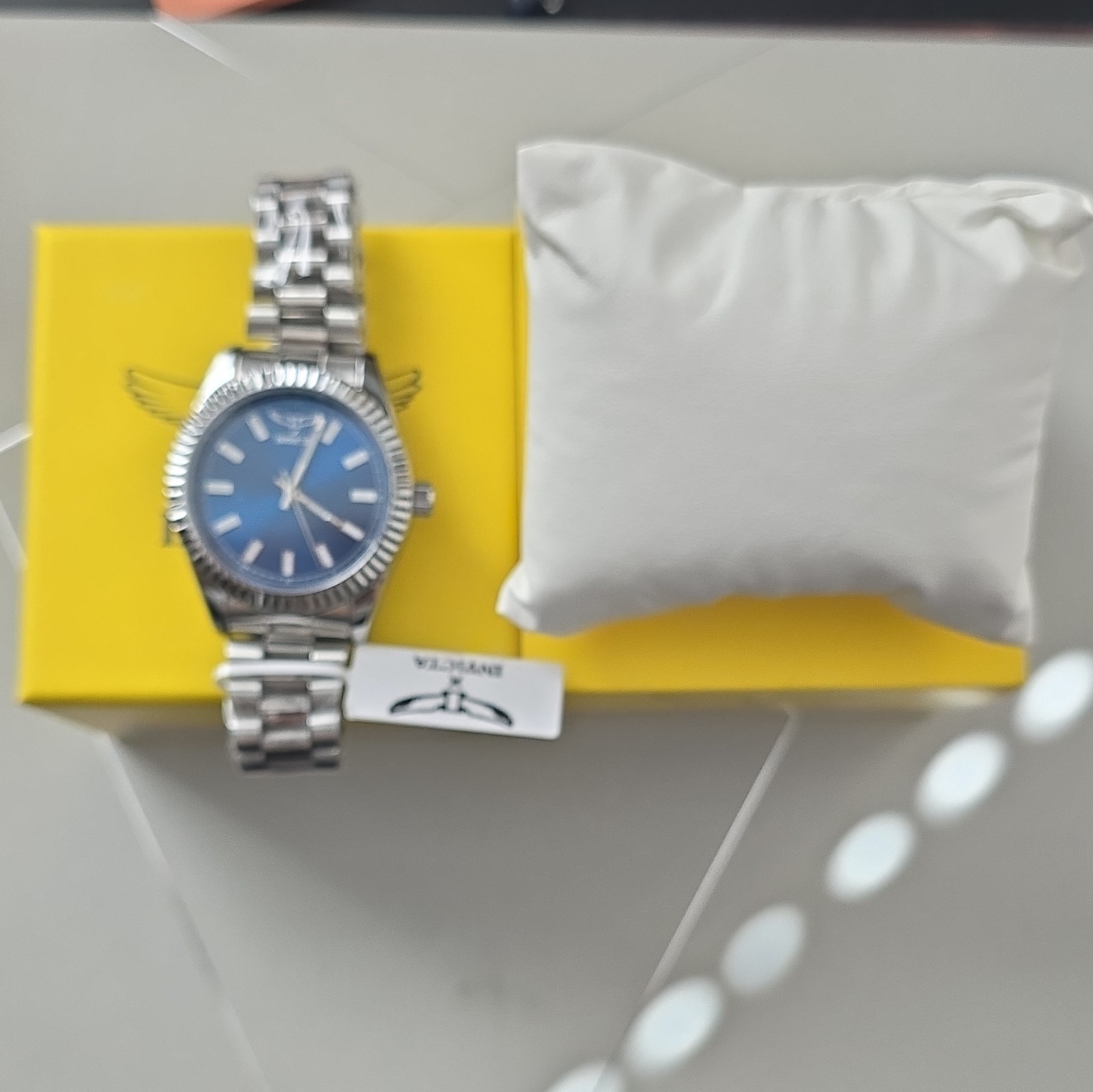 Invicta X Quartz Analog Blue Dial Steel Bracelet 40mm 30m w/ Box