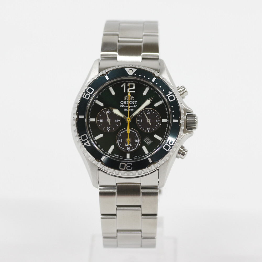ORIENT ORIENT STAR Mako RN-TX0204E Analog Quartz Solar Powered Green Silver