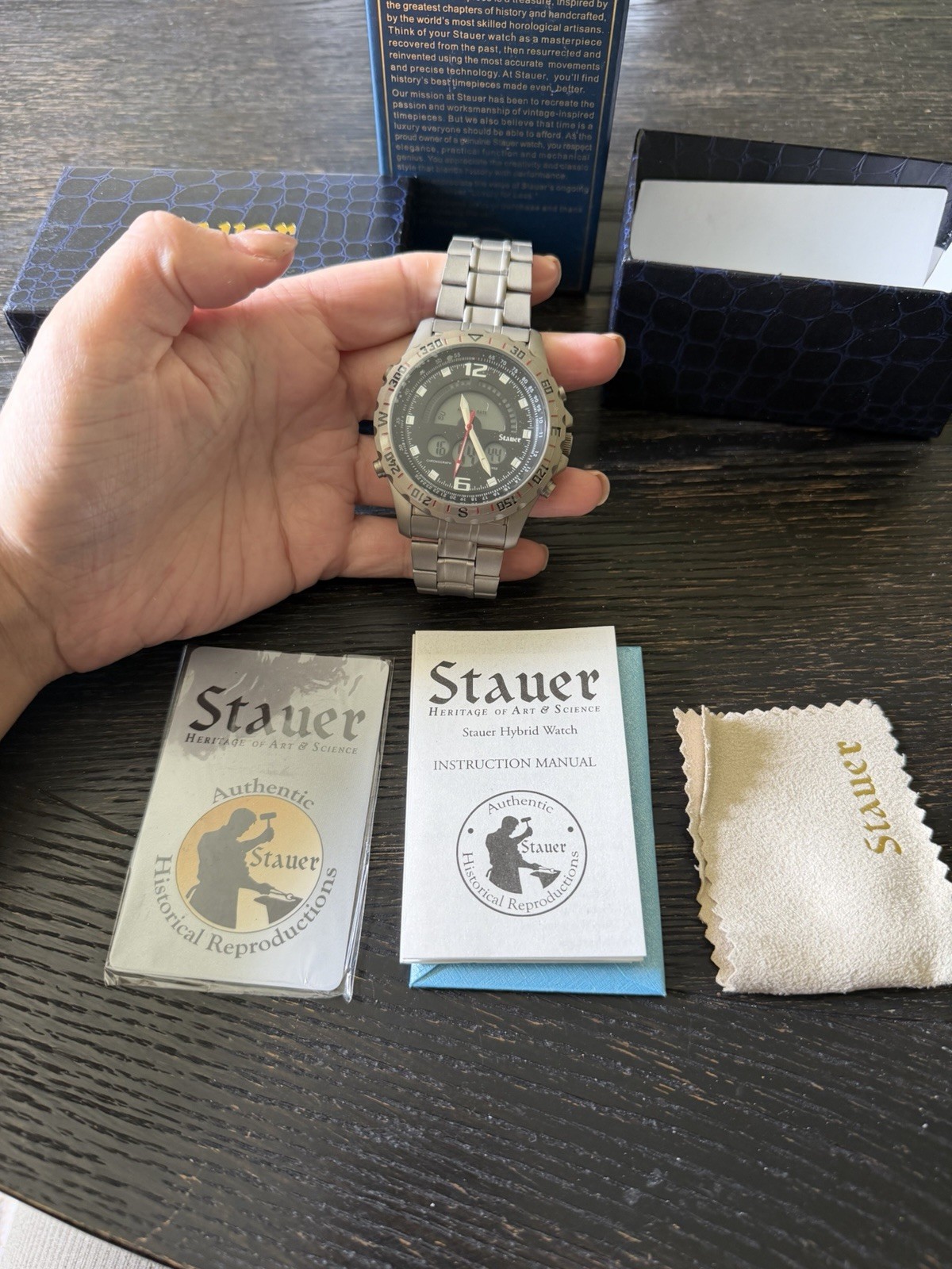 Brand New Stauer Hybrid Watch Titanium Water Resistant