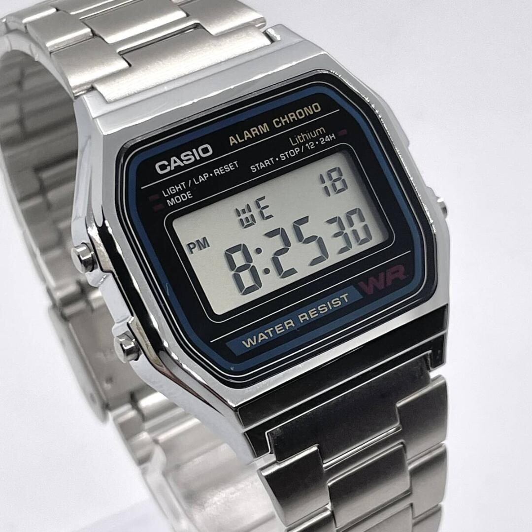 N/MINT Casio A158W Vintage Digital Alarm Chronograph Watch Authentic From Japan