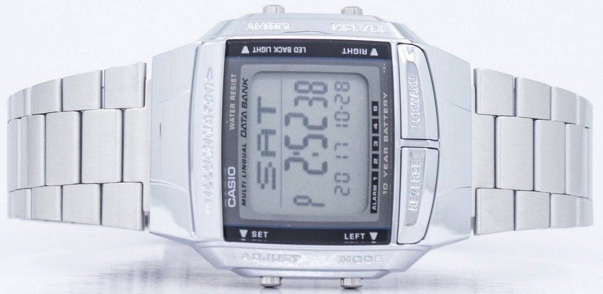 Casio Data Bank Illuminator Dual Time Alarm Sports Digital Mens Watch DB-360-1A