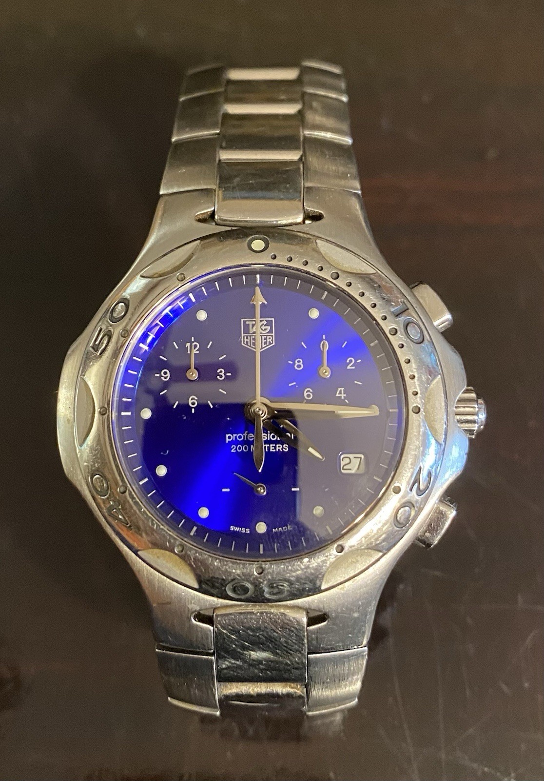 TAG Heuer 2000 Professional 200m Blue Dial Quartz Chronograph Date Box