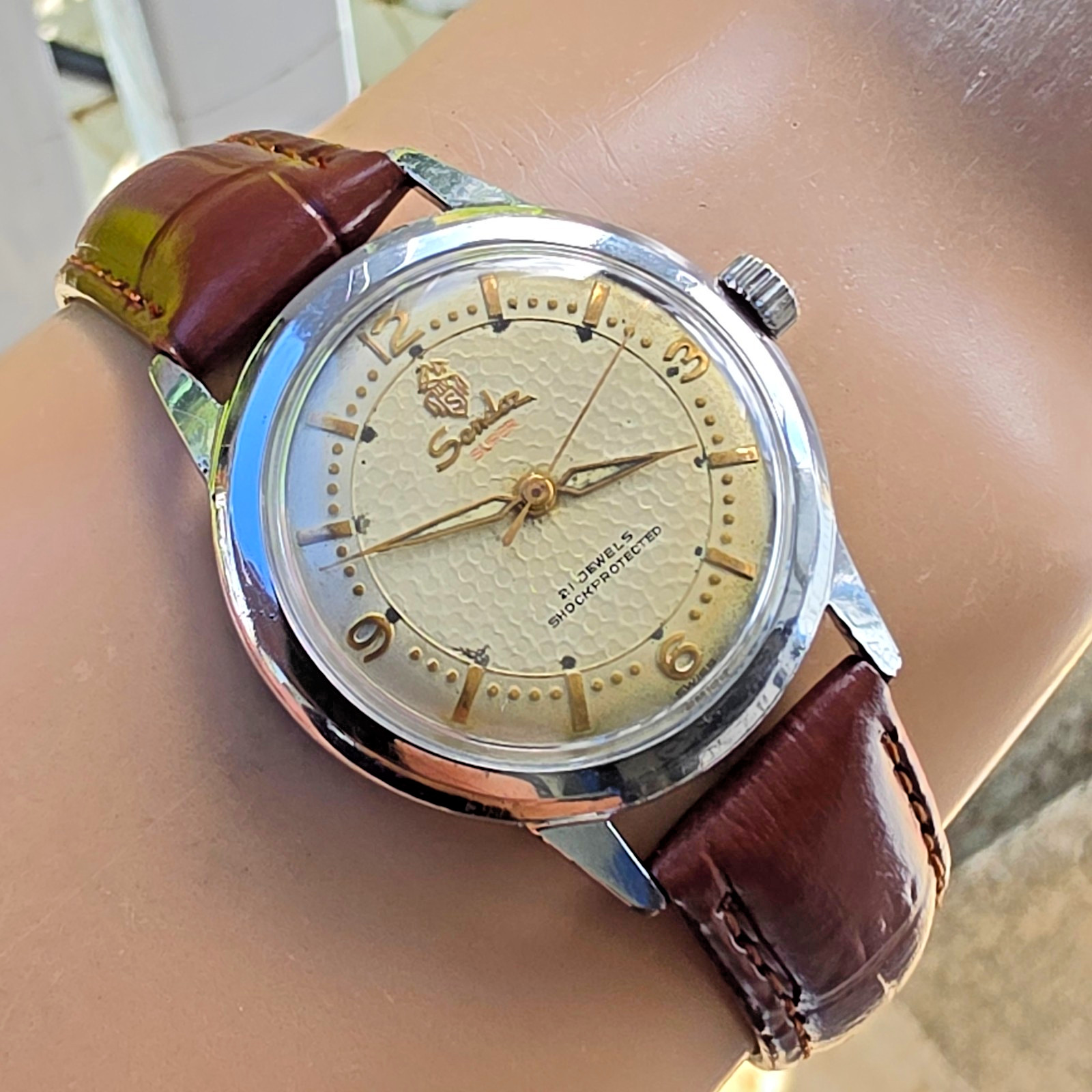 Vintage SANDOZ SUPER men’s manual wind watch 21Jewels swiss made 1960s