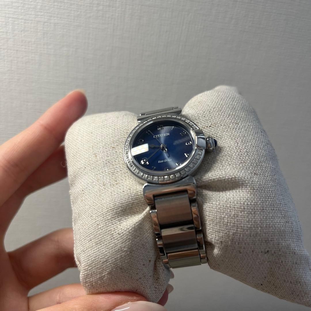 CITIZEN Collection EM1120-87L Women Solar Used Watch Stainless Steel Blue